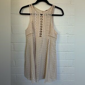 Free People Beige Lace Dress
